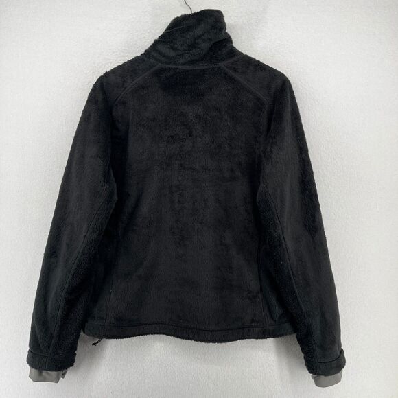 MOUNTAIN HARDWEAR Sweatshirt Womens L Sherpa Fleece High Collar Deep Pile Black - Picture 2 of 15